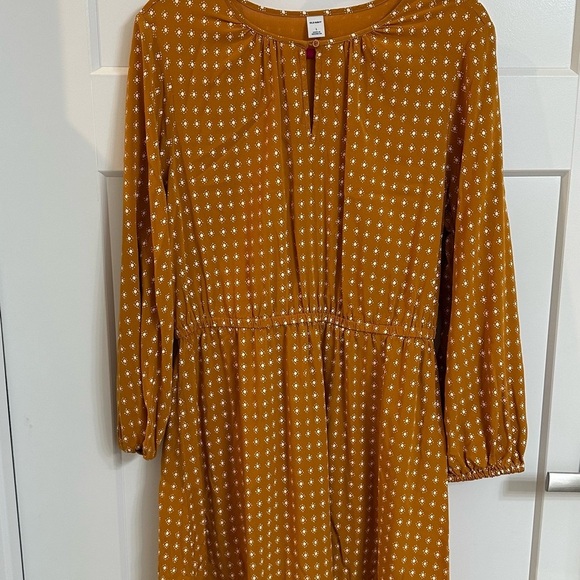 Old Navy Mustard Yellow Dress NWOT. Size large. Cute. Country. Boho. Spring. - Picture 4 of 9